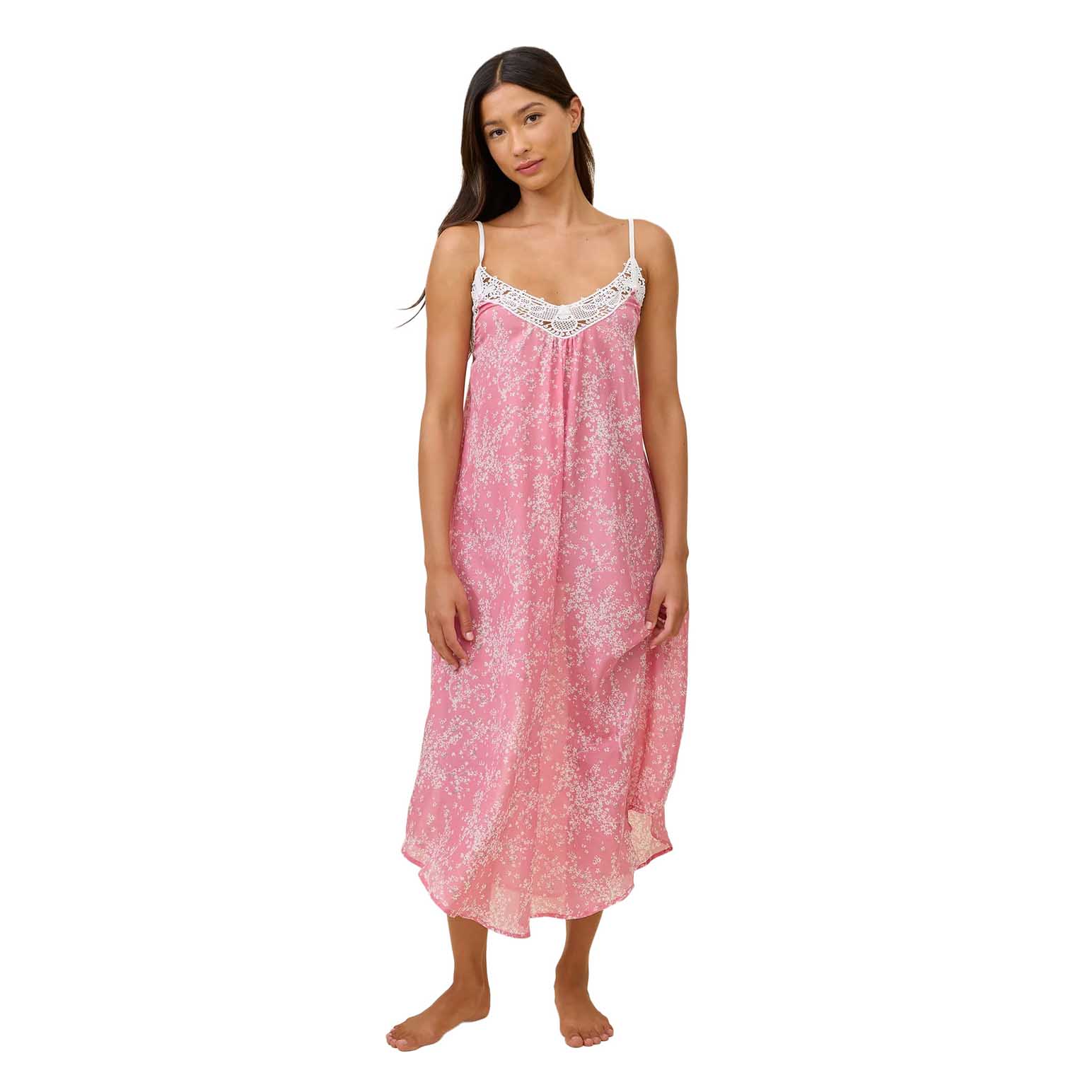 Papinelle Cheri Blossom Lace Front Maxi Nightie
